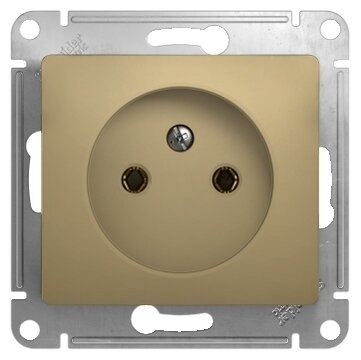 Розетка 1гн без З/К с/у титан механизм 16А Glossa Schneider Electric (1/20)