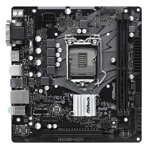 фото Материнская плата asrock h410m-hdv