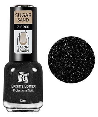 Brigitte Bottier Лак для ногтей Sugar Sand, 12 мл, 301 искрящийся графит