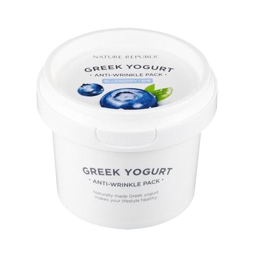 фото NATURE REPUBLIC йогуртовая маска Greek Yogurt с экстрактом черники, 130 мл