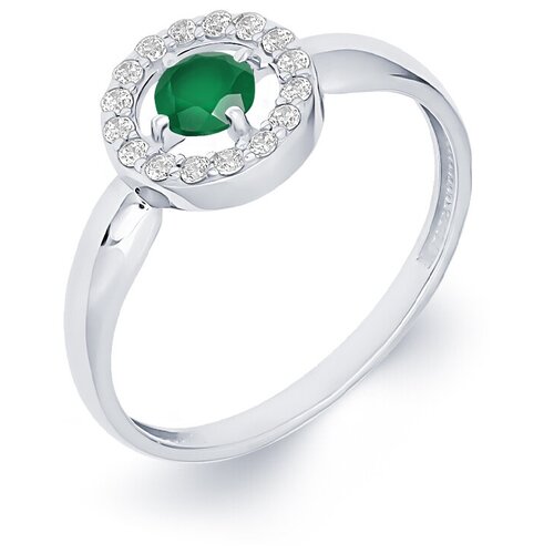 Ювелирное кольцо Великолепный век КР-464-11Н с натуральным агатом, размер 17