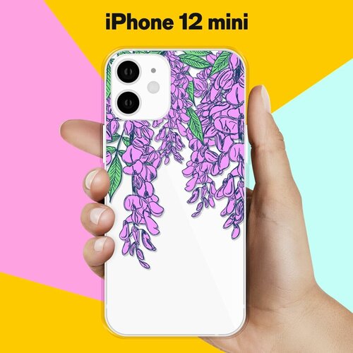Силиконовый чехол Цветы фиолетовые на Apple iPhone 12 mini силиконовый чехол цветы оранжевые на apple iphone 12