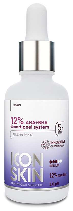 Пилинг-система Смарт 12% AHA+BHA / Smart 12% AHA+BHA Smart Peel System 30 мл