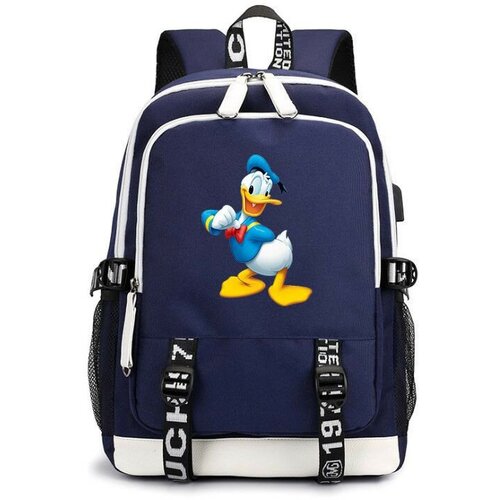 Рюкзак Дональд Дак (Mickey Mouse) синий с USB-портом №5 рюкзак дональд дак mickey mouse черный 5