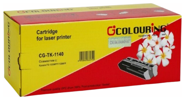 Тонер-туба CG-TK-1140 для принтеров Kyocera FS-1035/FS-1035MFP/DP/FS-1135/FS-1135MFP/ECOSYS M2035/M2035dn/M2535/M2535dn 7200 копий Colouring