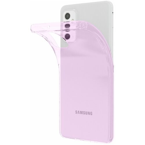 Samsung Galaxy M52 чехол тонкий / Силиконовый чехол на Самсунг М52 бампер прозрачный сиреневый