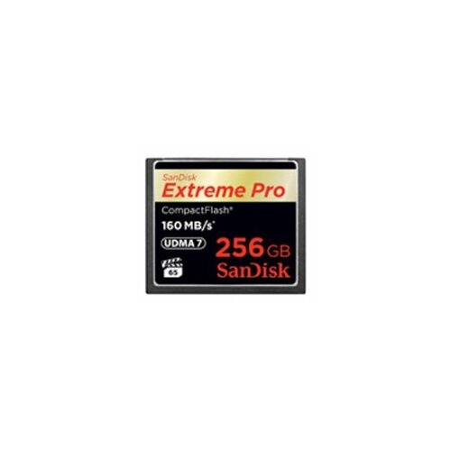 Карта памяти SanDisk Compact Flash 256 ГБ, R/W 160/140 МБ/с, 1 шт., черный карта памяти sandisk compact flash 256 гб r w 160 140 мб с 1 шт черный