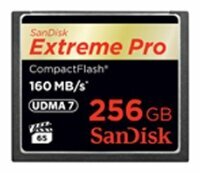 Карта памяти SanDisk Extreme Pro CF 160MB/s 256 GB VPG 65, UDMA 7