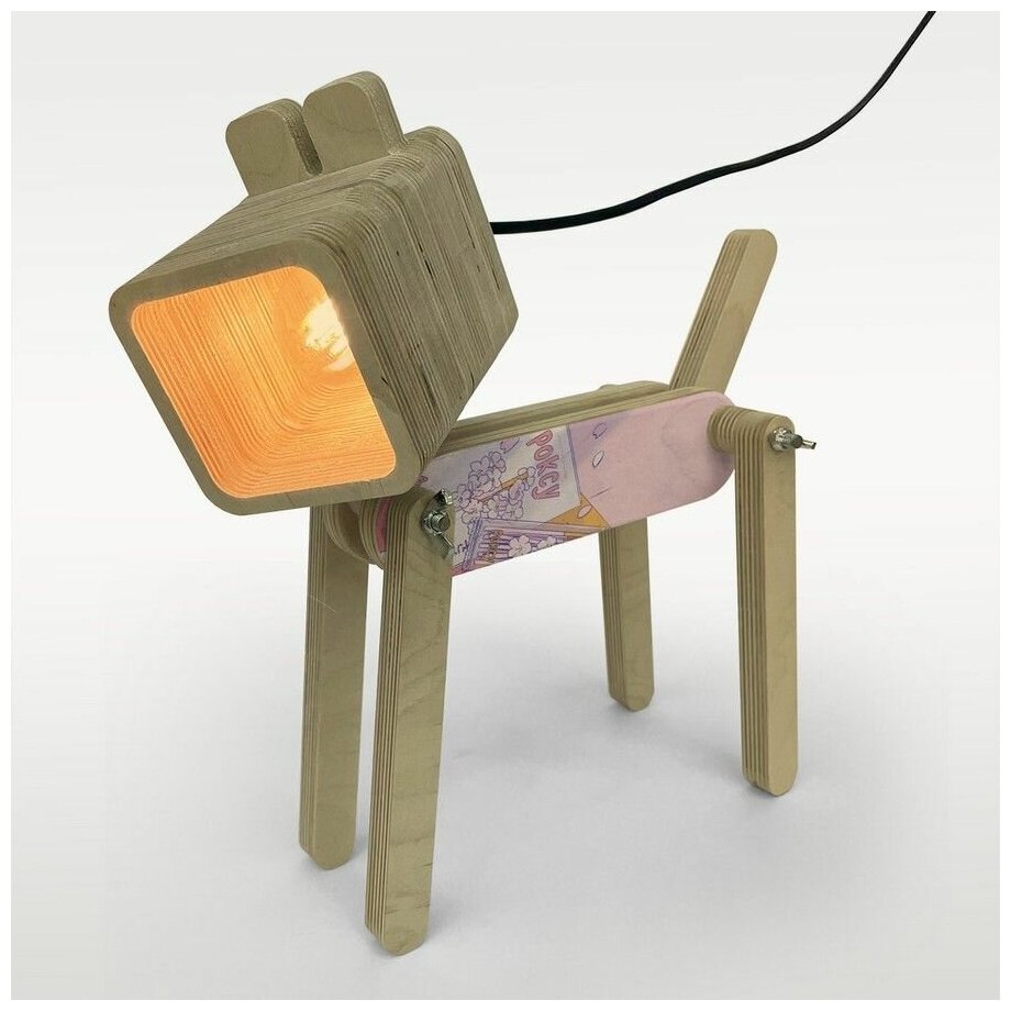 Настольная лампа светильник "Собака" модель узор - 1110