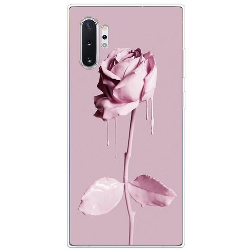 Силиконовый чехол на Samsung Galaxy Note 10 + / Самсунг Гэлакси Нот 10 Плюс Роза в краске силиконовый чехол на samsung galaxy note 10 самсунг гэлакси нот 10 плюс роза в краске