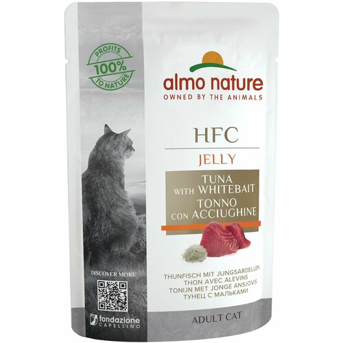 almo nature паучи курица в желе для кошек classic nature jelly cat chicken 0 055 кг х 24 шт Almo Nature Паучи Тунец с Сардинками в Желе для кошек (Classic Nature Jelly - Tuna&White Bait) 0,055 кг x 1 шт.