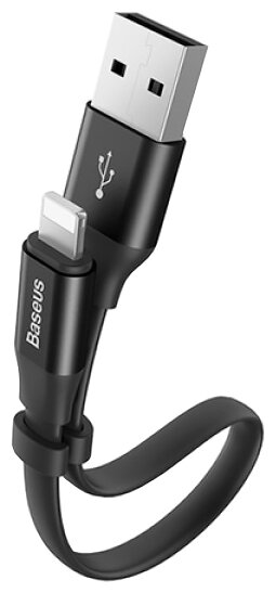 Кабель Baseus Nimble Portable USB - Lightning (CALMBJ-B) 0.23 м черный фото 1