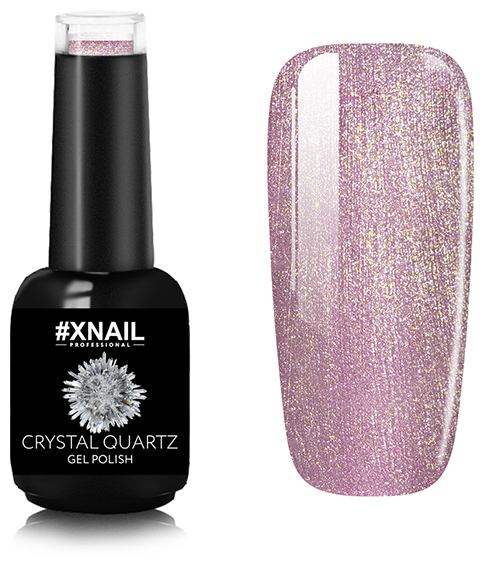 Гель лак XNAIL PROFESSIONAL Crystal Quartz камуфлирующий, для ногтей, с глиттером, с шиммером, 10 мл, № 9