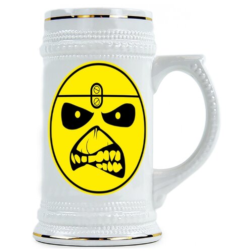 фото Пивная кружка злобная желтая морда drabs