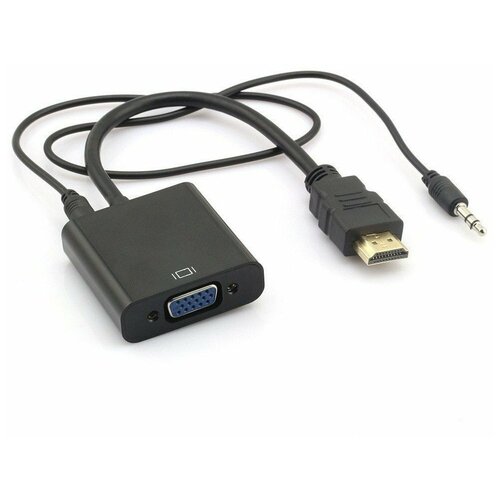 Конвертер адаптер HDMI в VGA с аудио выходом цифровой конвертер digital analog audio converter cq 01