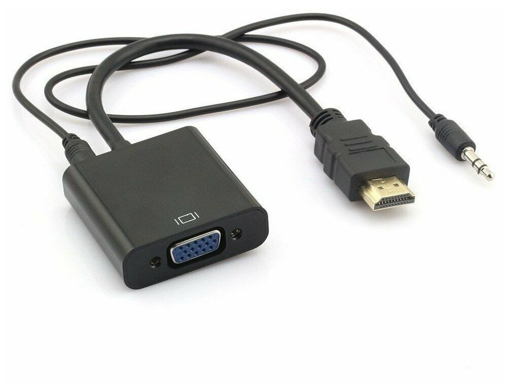 Конвертер адаптер HDMI в VGA с аудио выходом