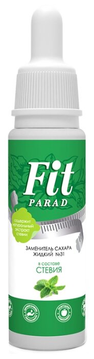 Изображение FitPARAD / заменитель сахара №31 на основе стевии и сукралозы, жидкая форма 30 г/30 мл.