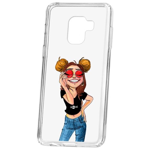 фото Чехол на samsung galaxy a8 2018 (a530) kruche print smiling кruче