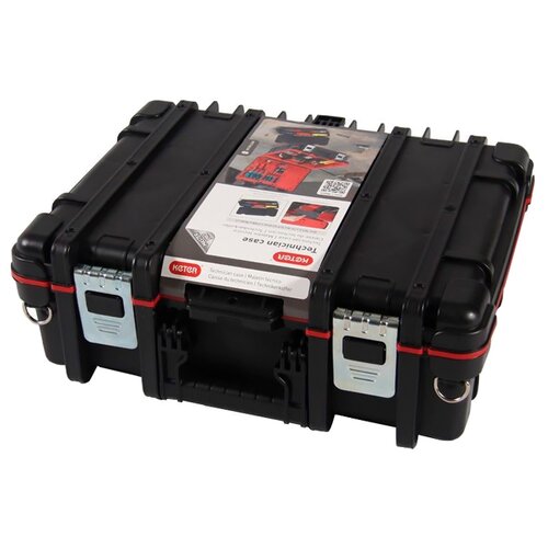 фото Ящик с органайзером keter technician case (17198036) 48x38x17.8 см черный/красный