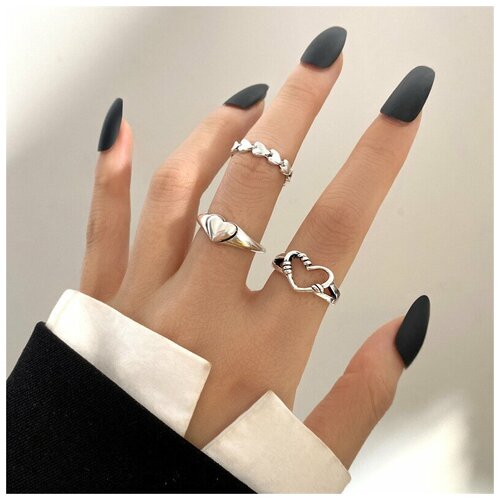 Набор колец, серебряный