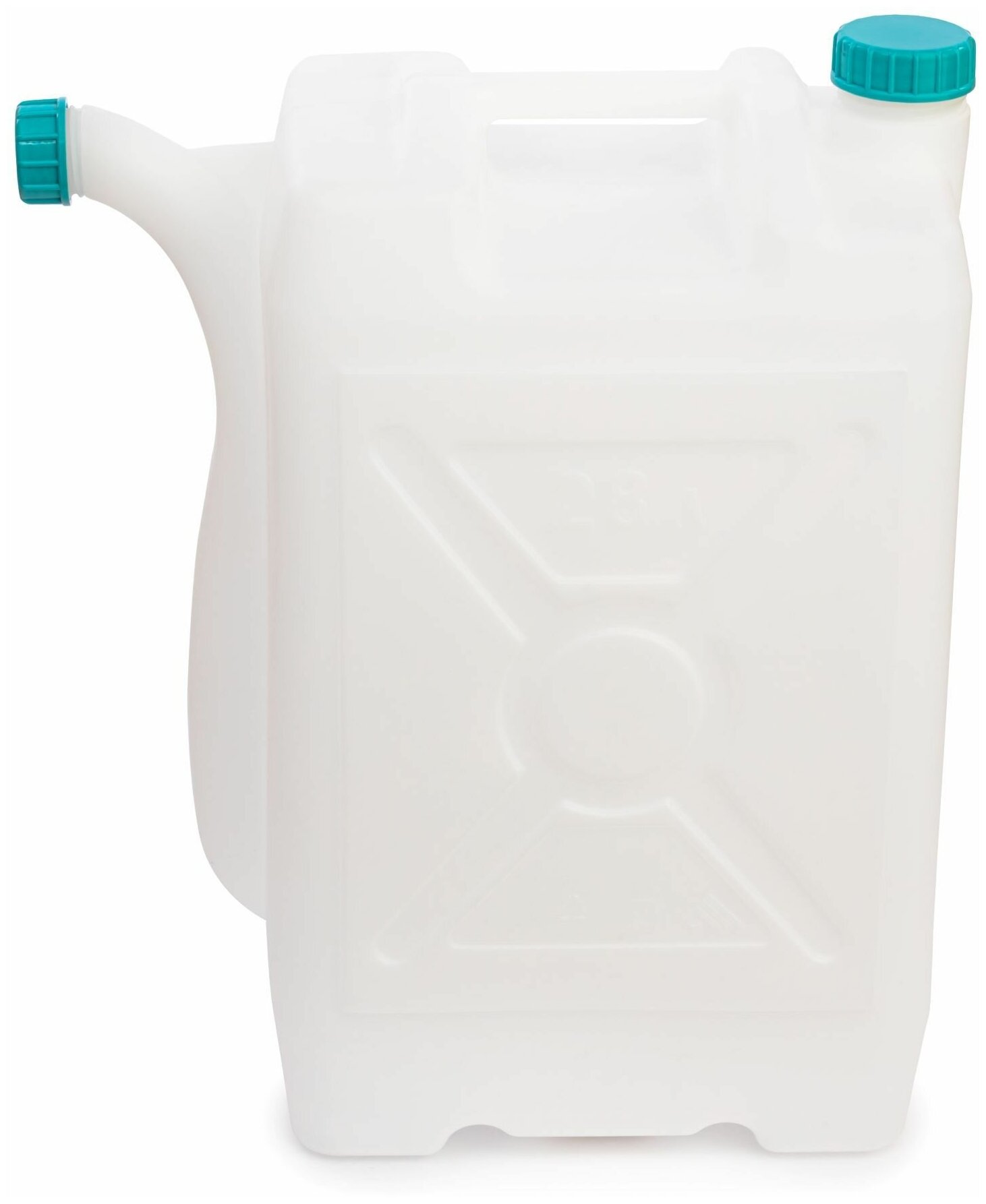Канистра для воды пищевая пластиковая для сада со сливом 28 литров. Емкость для жидкости с крышкой и ручкой хранения транспортировки - фотография № 4