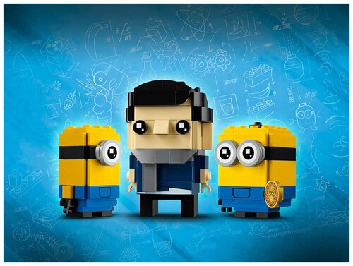 Конструктор LEGO BrickHeadz, Minions Сувенирный набор Грю, Стюарт и Отто 40420