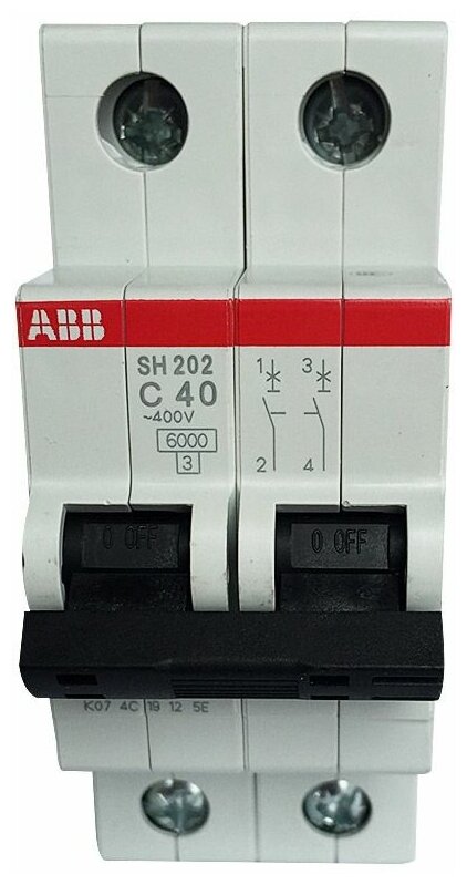 Автоматический выключатель ABB 2P 40А - фотография № 1