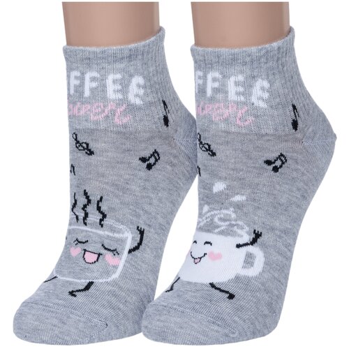 фото Женские носки mark formelle рис. 1990, серые меланж, размер 23-25