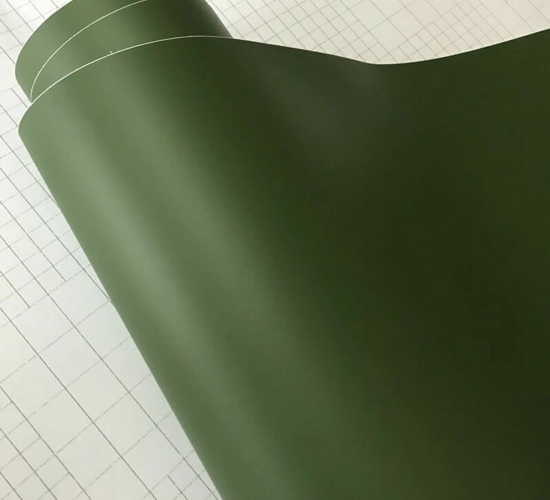 Пленка самоклеящаяся хаки / зеленая / матовая 50 х 150см универсальная виниловая
