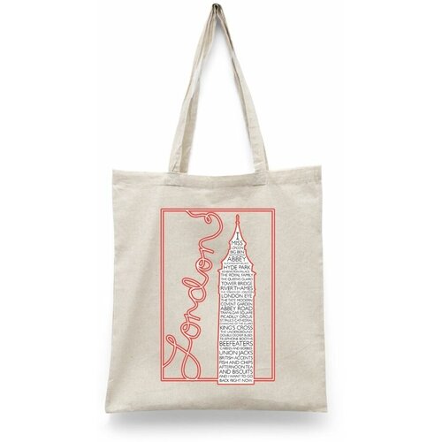 фото Сумка шоппер каждому своё, текстиль, бежевый