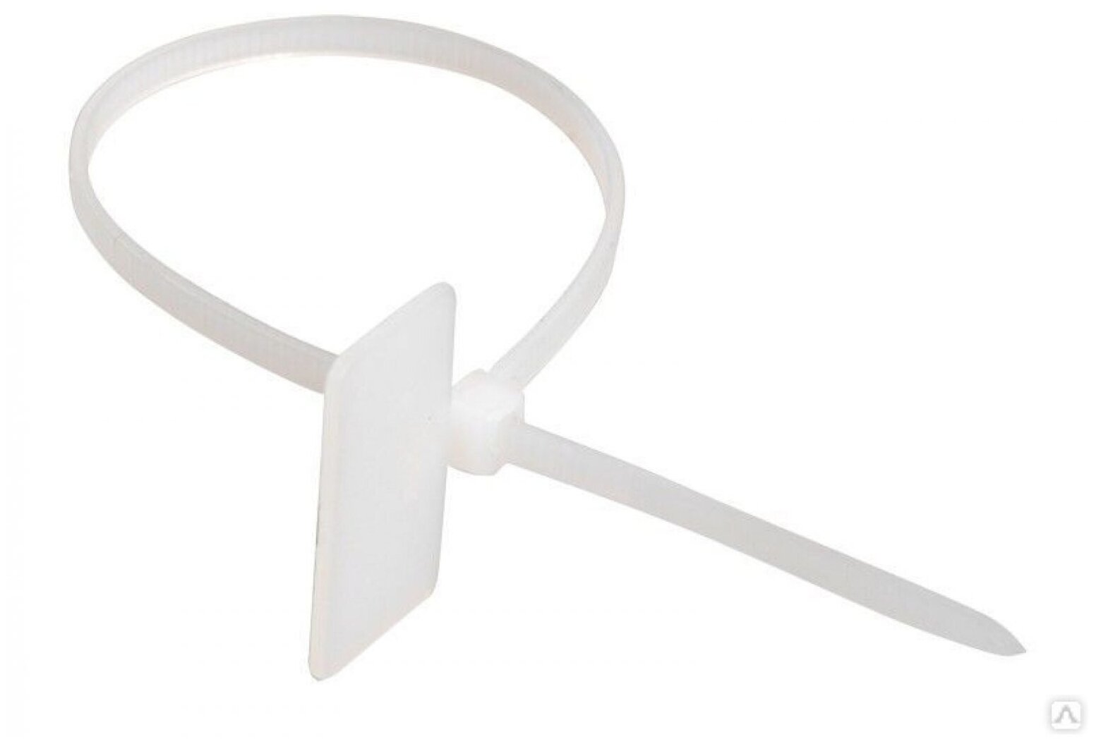 Стяжка пластиковая нейлоновая с площадкой для маркировки 3,6х205мм, белая, 100шт -CVM-205 - фотография № 1