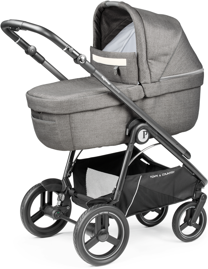 Детская коляска 3 в 1 Peg Perego Veloce TC Lounge City Grey