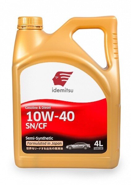 Масло моторное Idemitsu 10/40 Gasoline&Diesel Sn/cf, полусинтетическое, 4 л, 30015049-746 Idemitsu 7 .