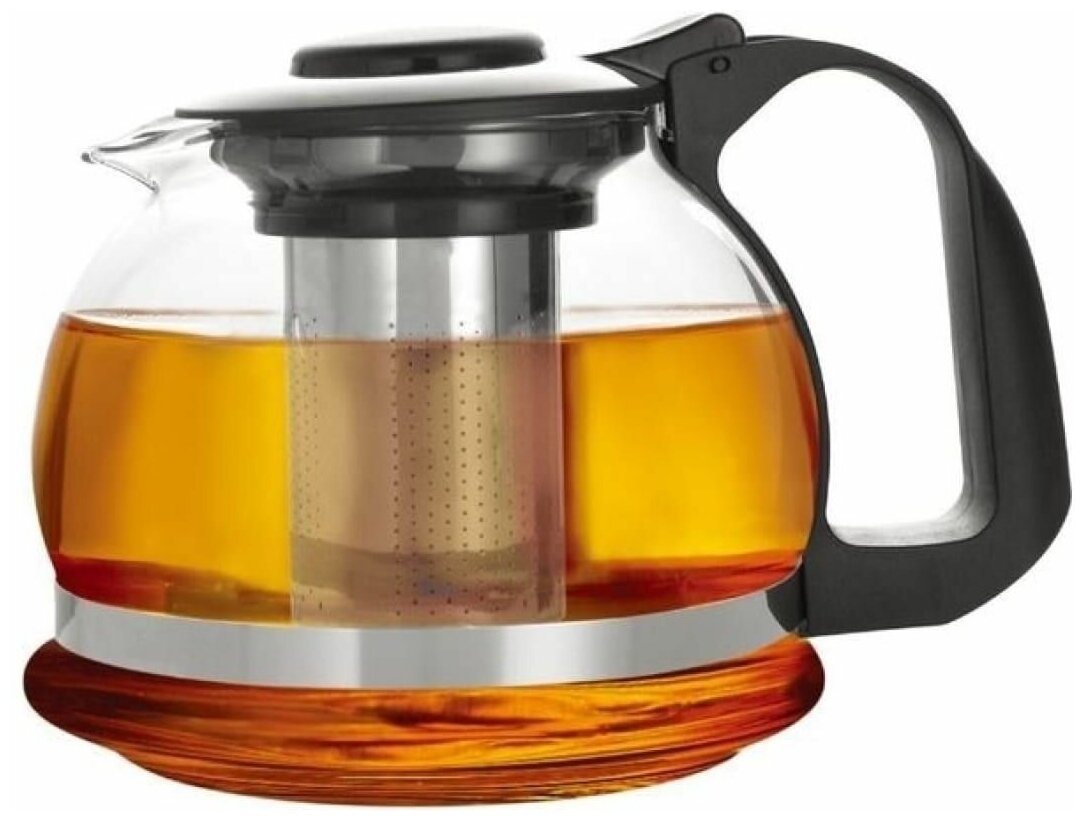 фото Чайник заварочный черный 1,6 л. Bella Cucina BC-1148