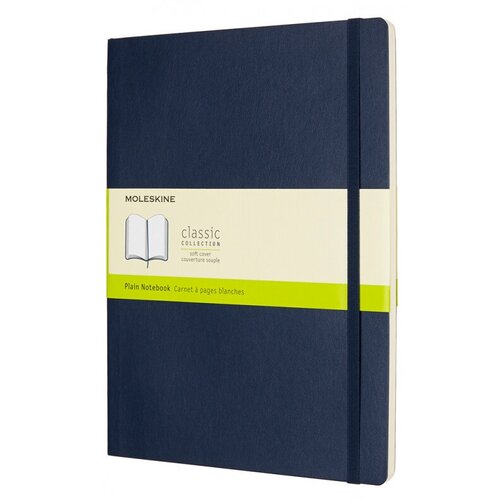 Блокнот Moleskine CLASSIC SOFT QP623B20 XLarge 190х250мм 192стр. нелинованный мягкая обложка синий сапфир