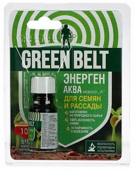Средство для замачивания семян Green Belt, "Энерген Аква," флакон, 10 мл