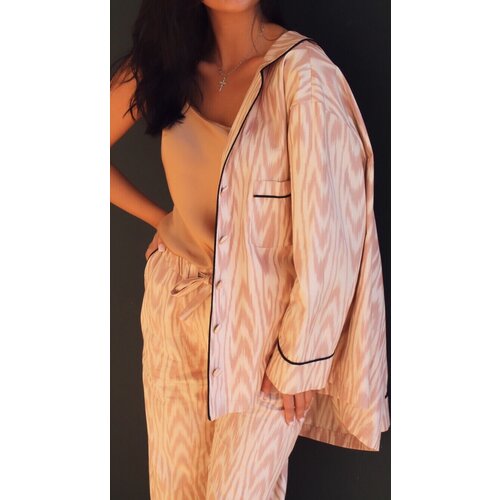 фото Костюм пижамного стиля ikat&silk из высококачественного натурального адраса (иката) р-р 44-46