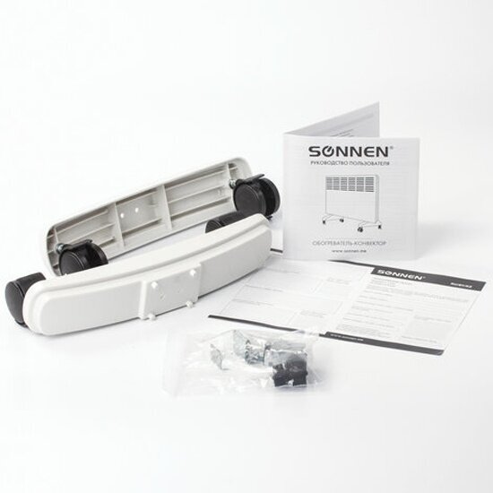 Конвектор SONNEN X-2000, 2 кВт, 20 м², колеса в комплекте, белый - фото №11