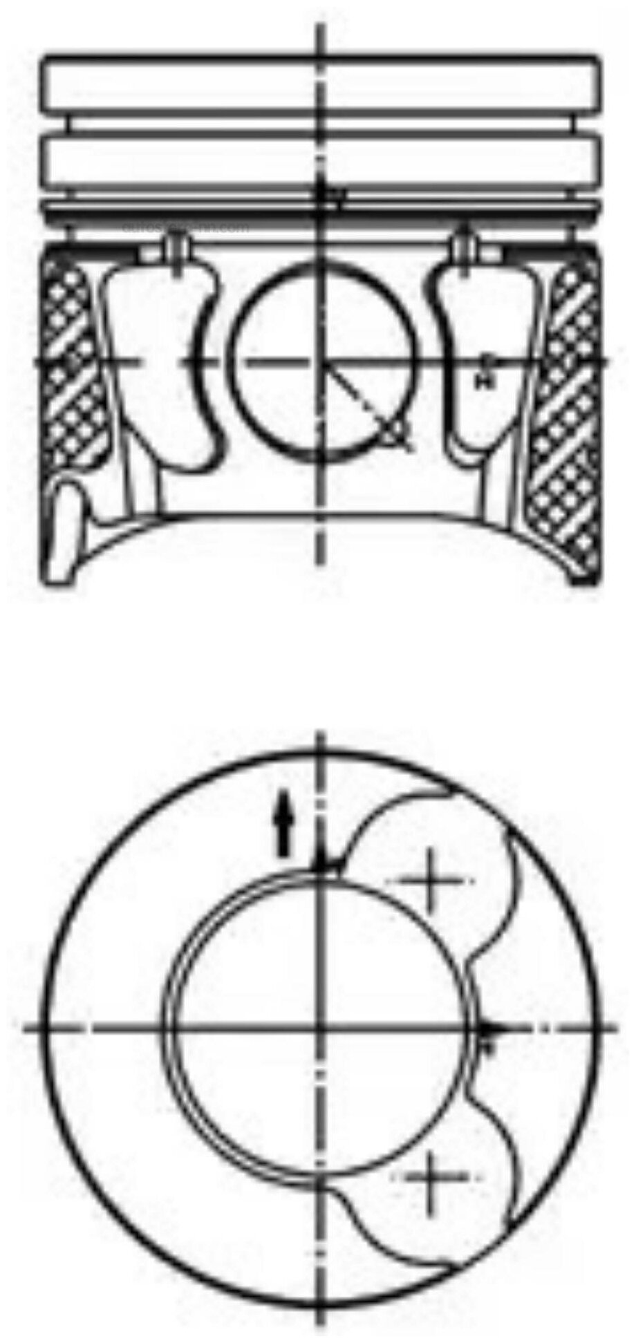 Поршень Dm.85.00x3.5x2x3 Std [1 Шт] Ford Focus Ii/C-Max 2.0Tdci 04->, Citroen C4/C5/C8/Jumpy, Peugeot 307/308/407/607/Expert 2.