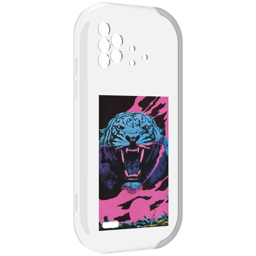 Чехол MyPads лев с розовыми зубами для UMIDIGI Bison X10 / X10 Pro задняя-панель-накладка-бампер