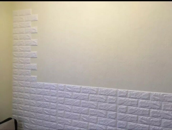 Самоклеющиеся стеновые панели 3D, "Кирпич белый" (0,7*0,77*0,04)м (цена за 1 шт.) (1 уп-10 шт) - фотография № 8
