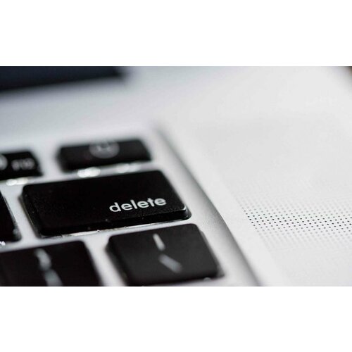 Постер на экокоже 50x80 LinxOne Клавиша delete клавиатура ноутбук интерьер для дома декор на стену дизайн 160000₽