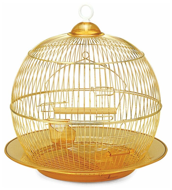 Клетка для птиц круглая (350G), золото, d350*330мм, 1шт