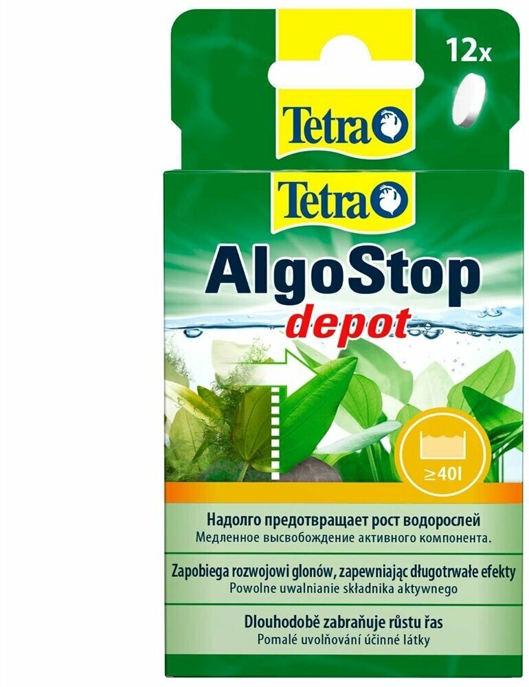 Средство для аквариумной воды Tetra AQUA ALGO-STOP DEPOT 12 шт. /уничтожение нитчатых и пучковых водорослей/