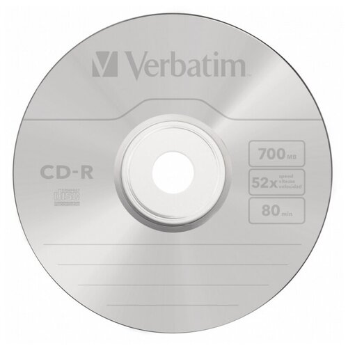 Диск Verbatim CD-R 700Mb 48x DataLife+ Jewel Case 43327 диски cd r 80min 700mb verbatim 52x shrink 50 datalife 43787