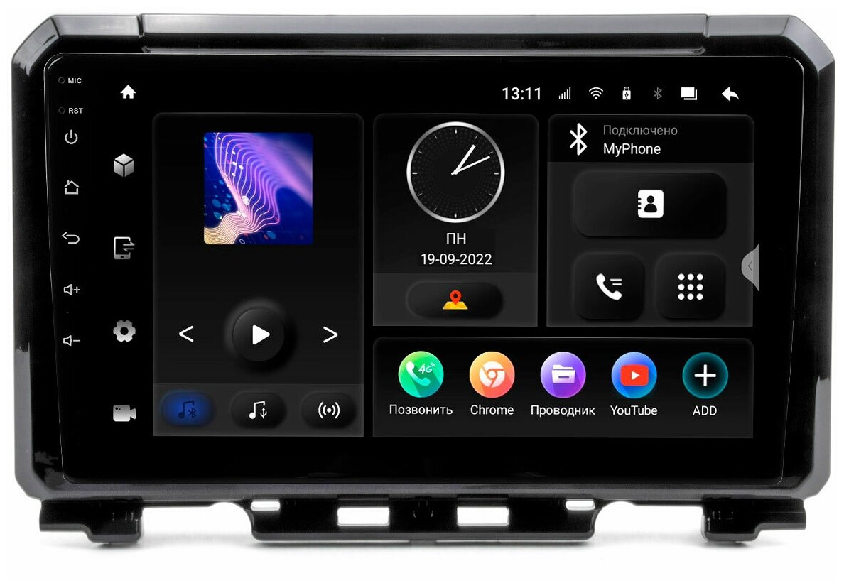 Магнитола Сузуки Джимни / Suzuki Jimny 19+ Android 10, Bluetooth, Wi-Fi, с экраном 9 дюймов / Incar TMX-1701-6