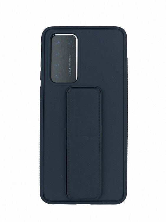 Чехол силиконовый для Huawei P40, с держателем 3 в 1 (темно-синий)