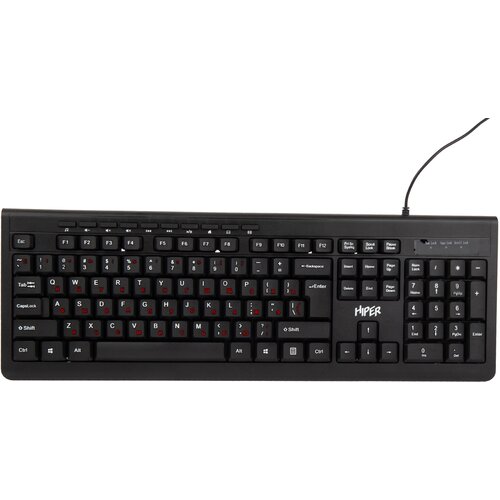 Клавиатура HIPER OK-2000 USB 117 15m black 204700₽