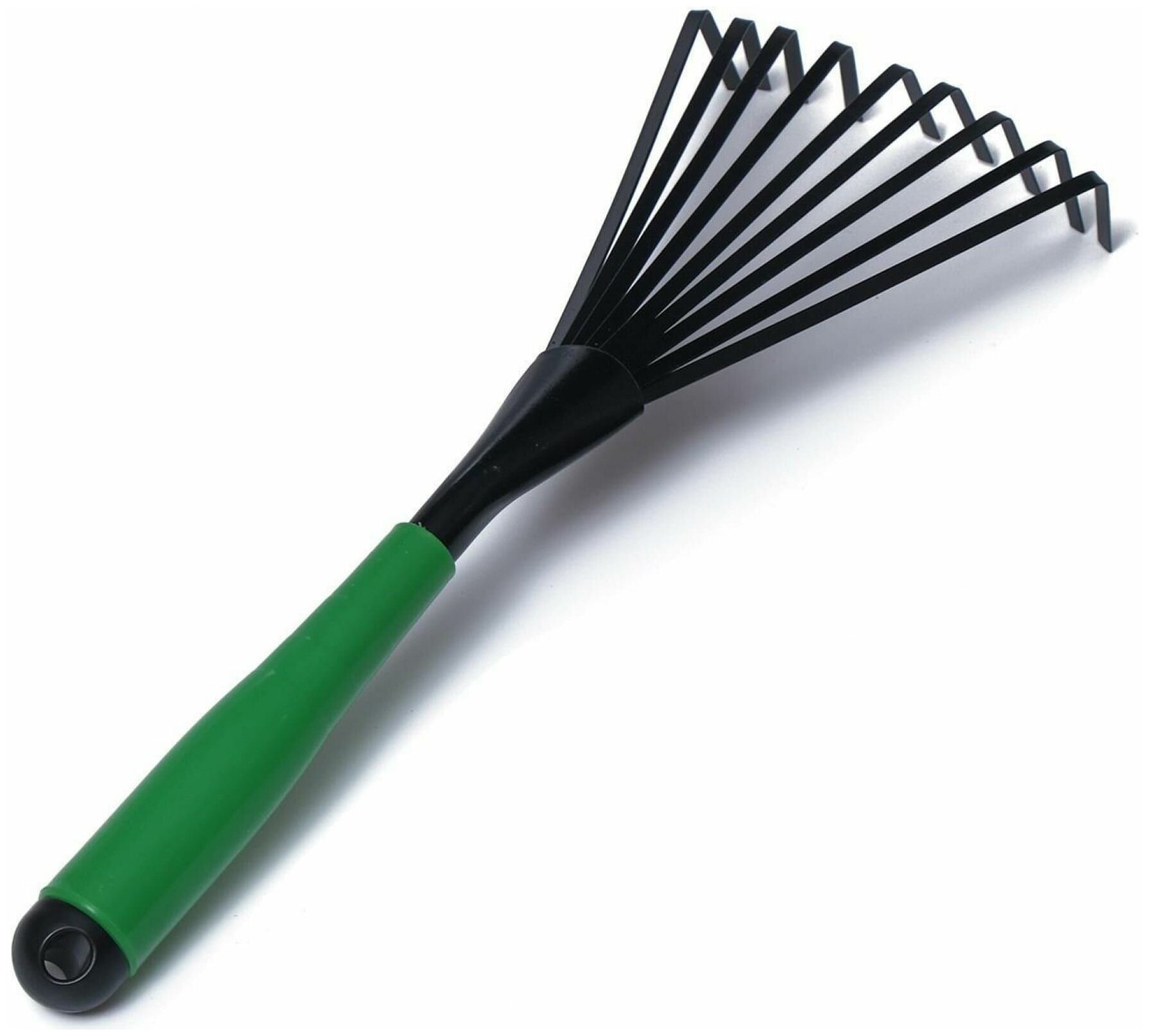 Greengo Грабли веерные, пластинчатые, длина 43 см, 9 зубцов, металл, пластиковая ручка - фотография № 5