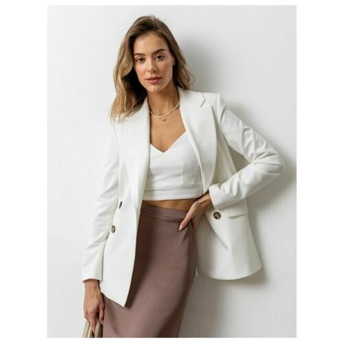 Пиджак VIAVILLE, размер 48, белый пиджак looklikecat размер 48 белый